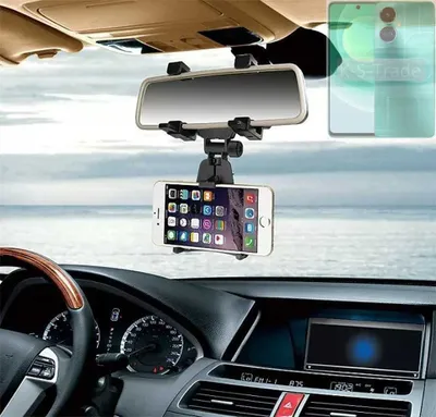Produktbild von K-S-Trade Smartphone Halterung kompatibel mit Tecno Camon 19 Rückspiegel Halterung schwarz Auto Halterung KFZ Halter