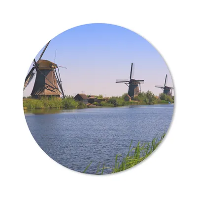 Produktbild von MuchoWow® Mauspad Mousepad Niederlande - Mühle - Wasser 50x50 cm - Mousepads - Maus Mat - Pad - Mausunterlage - Vinyl