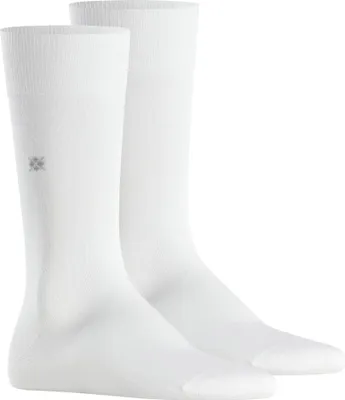 Produktbild von Burlington Herren Socken 2er Pack - DUBLIN, Kurzstrumpf, Logo, One Size, einfarbig Weiß 40-46