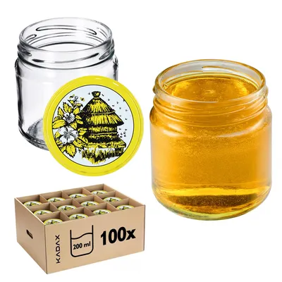 Image de KADAX Pots à conserves avec couvercle "Lerma", Pots à conserves, 200 ml, 100 pièces, Couvercle avec motif de chien