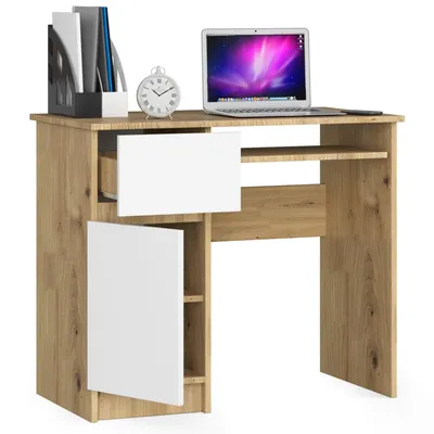 Produktbild von Computertisch 90 cm | Schreibtisch | mit Tastaturauszug mit Stauraum