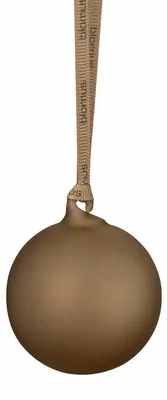Obrázok produktu pre Blomus JUHLA, Vianočné ozdoba v tvare gule, Sklo, Polyester, Hnedá, 7 cm, 80 mm, 4 kusov