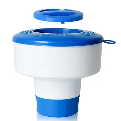 Produktbild von Schwimmender Pool Chlordosierer 7 Zoll, verstellbar, für Chlor- & Bromtabletten, PVC robust, einfache Wasserpflege für Schwimmbad & Spa