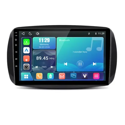 Immagine prodotto di Autoradio Linux 9" compatibile con Carplay, per Mercedes Benz e Smart Forfour/Fortwo (modello 453), dal 2015 al 2019, con Wi-Fi, Bluetooth, controllo comandi al volante (SWC), sintonizzatore FM/RDS, processore DSP e connessione USB, formato 2DIN