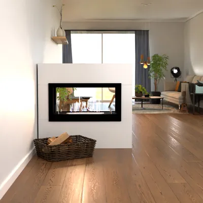 Produktbild von GLOW FIRE Ethanol Kamin 'Ulstein' | Ethanolofen in weiß mit 3 Std. Brenndauer und 2 KW Heizleistung | BxHxT: 110x100x30 cm