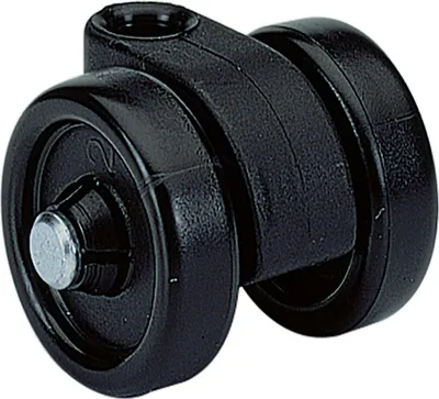 Produktbild von HETTICH Lenkrolle harte Böden, Kunststoff schwarz