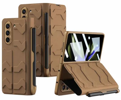 Obrázek produktu pro Pro Samsung Galaxy Z Fold5 integrovaný nárazuvzdorný koženkový kryt s držákem pera