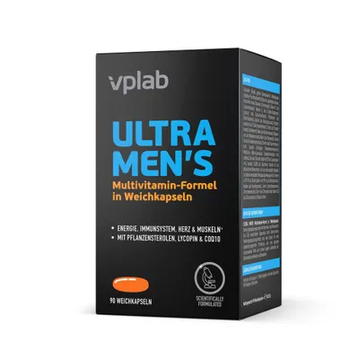 Produktbild von VPLab Multivitamin Formel für Männer 90 Weichkapseln Energie Immunsystem Vitalität
