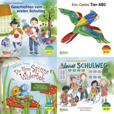 Produktbild von Maxi-Pixi-4er-Set 109: Komm mit in die Schule! (4x1 Exemplar)
