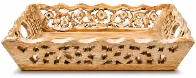 Holz-Serviertablett mit Griffen, 38,1x30,48 cm, handgefertigt