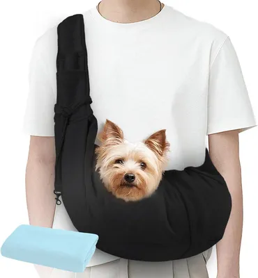 Tragetasche für Hunde, kleine Schultertasche mit Handtuch