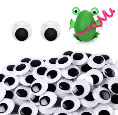Wackelaugen 20 mm, 100 Stück, selbstklebend, Kunststoff