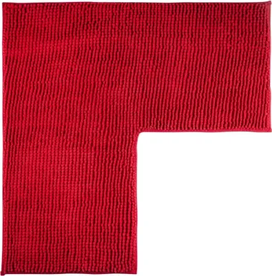 Obrázek produktu pro Genialo koupelnová předložka sprchový kobereček rohový sprchový kout tvar L protiskluzový 80 × 80 cm červený