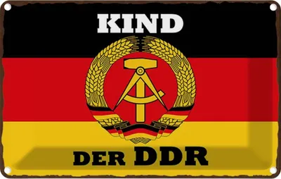 Produktbild von vianmo Blechschild 20x30 cm Kind der DDR Deutschland