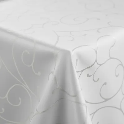 Produktbild von Tafeldecke Premium 150x250 cm mit edlen Ornamenten, Farbe:Weiß