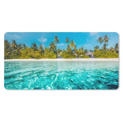 Produktbild von MuchoWow® Mauspad Mousepad Strand - Palmen - Meer 60x30 cm - Mousepads - Maus Mat - Pad - Mausunterlage - Nachhaltig