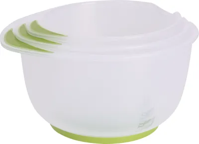 Immagine prodotto di Set 3 cioturi per miscelazione Excellent Houseware, plastica, 16/19/22x12 cm, trasparente/verde