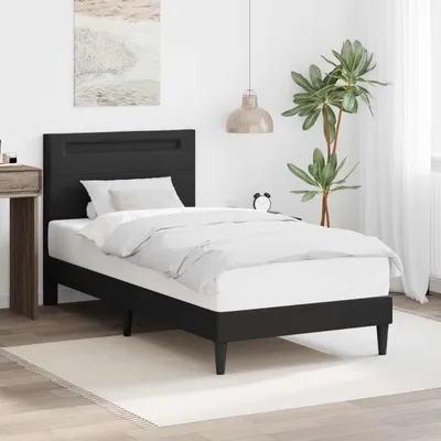 Obrázek produktu pro Maison Exclusive – postel s LED osvětlením, černá, 90 x 190 cm, umělá kůže