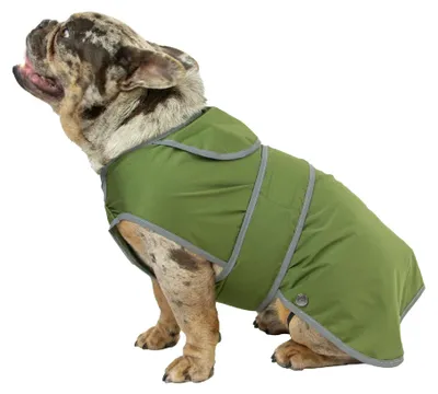 Productafbeelding van Ancol Stormguard softshell-hondenkleding, khaki kleur, waterdichte regenjas voor huisdieren
