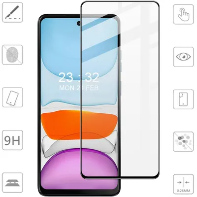 Image de Pour Motorola Moto E14 / G04 4G / G04S 4G / G24 4G : 1 film de protection en verre trempé 3D Full LCD H9 avec protection des côtés