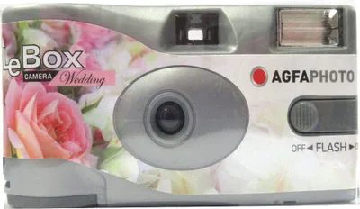 Produktbild von 1A PHOTO PORST Einwegkamera AgfaPhoto LeBox Wedding (je 27 Fotos, mit Blitz, inklusive Batterie)