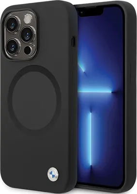 Zdjęcie produktu dla BMW BMHMP14LSILBK2 iPhone 14 Pro 6.1 czarny/black Signature Liquid Silicone MagSafe