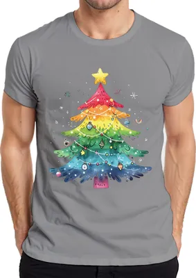 Produktbild von Weihnachtsbaum LGBTQ - Weihnachten Weihnachtsgeschenk Christmas Herren T-Shirt, Grau, M