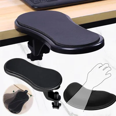 Obrázok produktu pre Ergonomická podpera na ruku pre počítač - nastaviteľná, čierna opierka na ruku