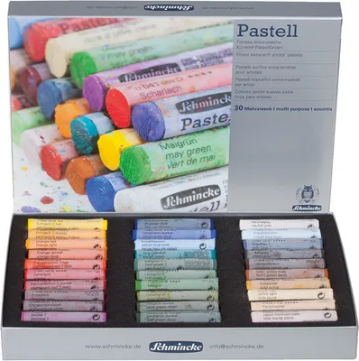Produktbild von Schmincke Kartonset 30 Stifte Mehrzweck Pastell Malkasten Pastellkreiden