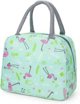 Immagine prodotto di Borsa termica per il pranzo a forma di fenicottero, dimensioni 23x14x20 cm, ideale per la scuola e per i picnic