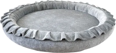 Produktbild von Monio for Kids - Graues Babynest aus Velvet mit abnehmbarem Baumwollbezug 105 cm