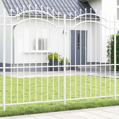 Obrázok produktu pre Maison Exclusive – Plot do záhrady WOERDEN, 240 x 215 cm, oceľ s práškovou povrchovou úpravou, biela farba