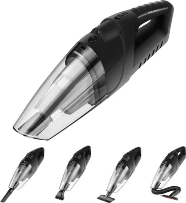 Produktbild von Steinborg Akku-Handstaubsauger mit Filter | 6500 Pa Saugleistung | Wasseraufsaugfunktion | 2000 mAh Li-Ion Akku | 30 Min. Betriebszeit | 80 Watt | 3 x Aufsätze | LED-Arbeitsleuchte | Robustes und leichtes Gehäuse | Transporttasche