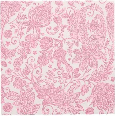 Produktbild von Servietten "ROYAL Collection" 1/4-Falz 40 cm x 40 cm fuchsia "Paisley"