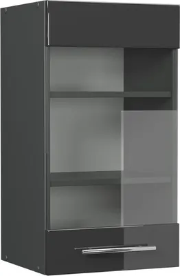 Produktbild von Küchenglasschrank Vicco Fame-Line Anthrazit Hochglanz 40 cm, Model 56949