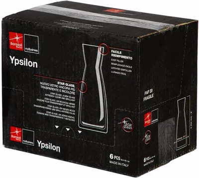 6 Karaffen aus Glas, 0,5 l, Ø 8,4 cm, transparent
