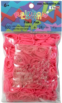 Obrázok produktu pre Rainbow Loom - 600 stúh nepriehľadná ružová (12 ks)