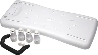 Produktbild von LZQ Badewannensitz Senioren (70 cm) , Badewannenbrett zum Sitzen, Sitzbrett für Badewanne, Brett für Badewanne Plastik, Stuhl für Badezimmer, mit Schwarz Haltegriff