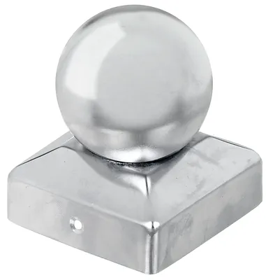 Image de Alberts 858483 Capuchon de poteau pour poteau en bois, avec tête de sabot, acier inoxydable, 70 x 70 mm, 6 pièces