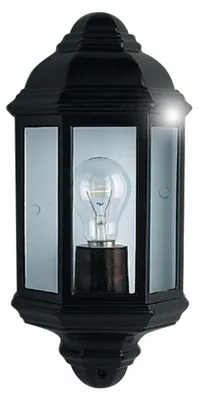 Produktbild von Vintage-Deco Wandleuchte Maine Aluminium Schwarz 1 Licht E27