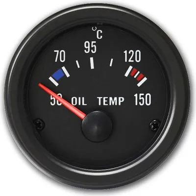 Image de Manomètre température d'huile Température pression huile (50~150°C) noir Ø52mm
