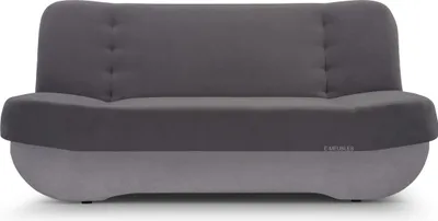 Produktbild von MOEBLO Schlafsofa PAFOS – Sofa Kippsofa Klappsofa Click-Clack Couch mit Bettkasten und Schlaffunktion (BxHxT): 192x90x87 cm (SORO 96 + SORO 83 - Dunkelgrau + Hellgrau)