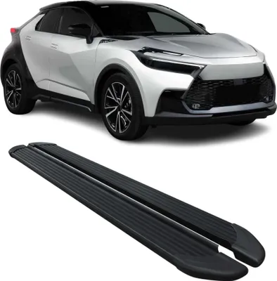Image de Marchepieds latéraux pédale pour Toyota C-HR AX20 2023-2026 Noir 2Pcs Aluminium