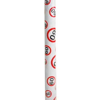 Produktbild von Geschenkpapier Rolle Verkehrschild Zahl 60 70x300cm