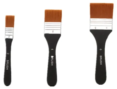 Produktbild von Nylon Zeichenpinsel Set - 3-teilig Mehrzweckpinsel für Acrylfarbe Ölfarbe und Aquarell