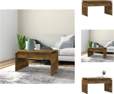 Immagine prodotto di vidaXL Tavolino in rovere affumicato 68x50x38 cm materiale a base di legno - Tavolini da caffè