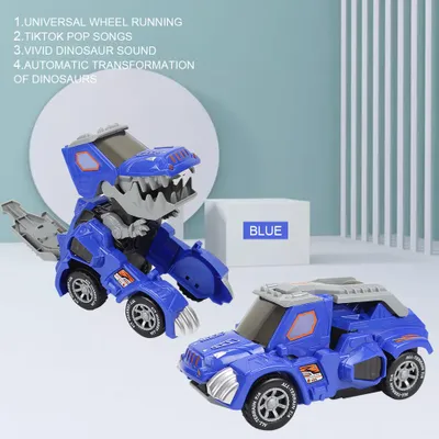 Obrázek produktu pro Dálkové ovládání auto deformace Automatická transformace se světlou a hudební hračkou pro děti dárek modrá