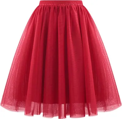 Produktbild von ASKSA Damen Tuellrock 50Er Rock Retro Ballet Tanzrock 3 Lagig Tuetue Rockabilly Unterrock Tanzkleid Abendkleid Zubehoer Karneval Tutu,Weinrot,XXL