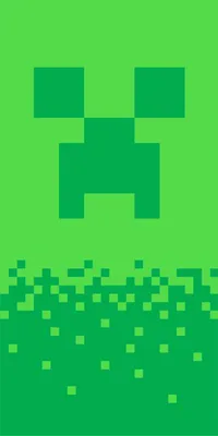 Obrázek produktu pro Dětská osuška Minecraft Digital Creeper pixelový obrázek zelená Plážová osuška 70 x 140 cm, 100% bavlna