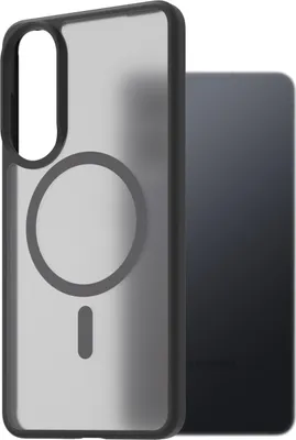 Imagen del producto de Funda mate AlzaGuard compatible con MagSafe para Samsung Galaxy S25 EDGE, color negro